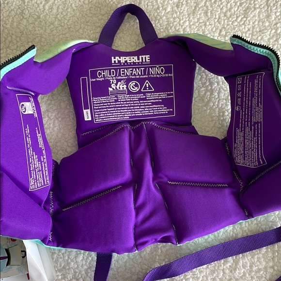 Hyperlite Life Vest Mint and Purple NWT- child/infant  33-55lbs - Picture 4 of 6
